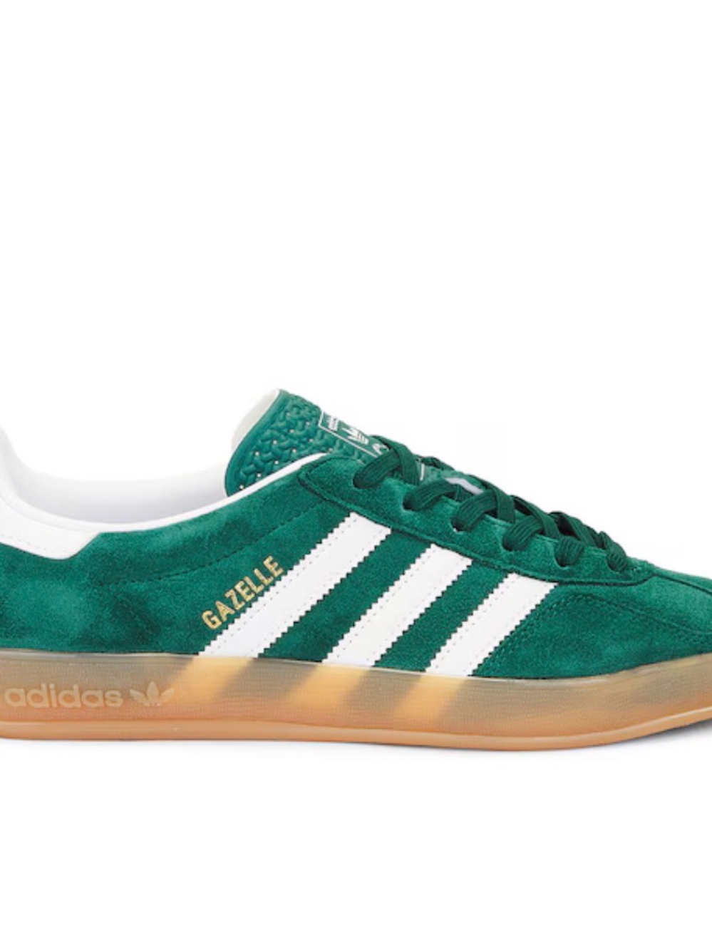 adidas Gazelle Green Suede Sneakers Gum Sole - Picture 2 of 2